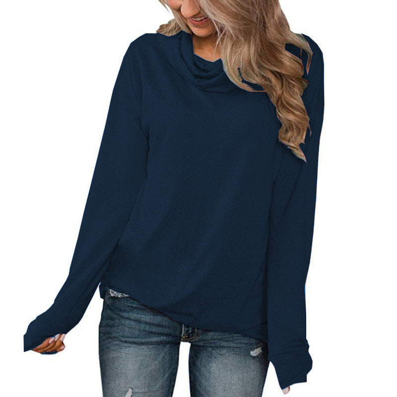 Damen Legerer Rollkragenpullover mit weichem Material EB