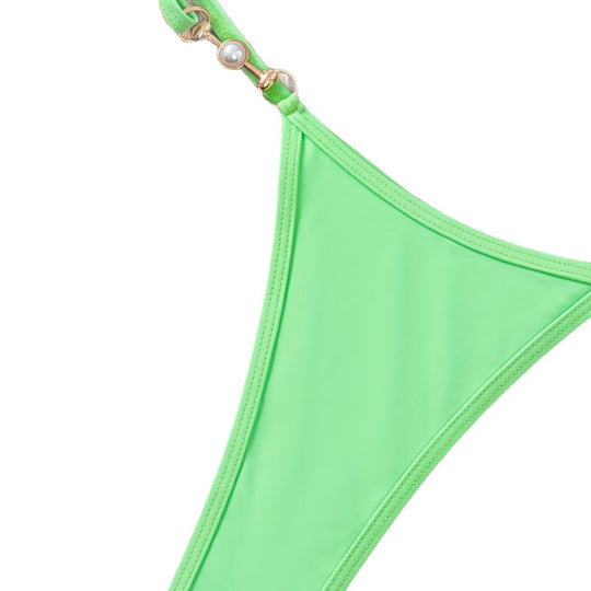 Damen Triangel-Bikini mit eleganten Perlendetails EB