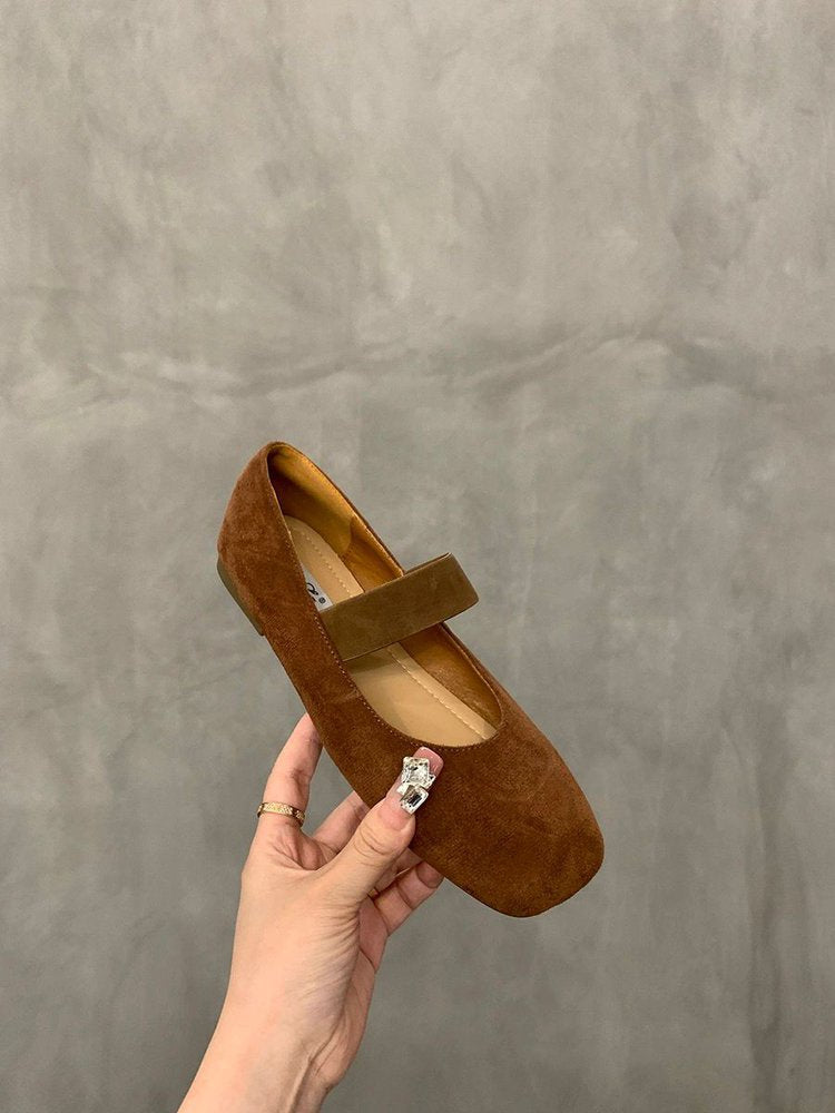 Damen elegante Mokassins mit modischem Riemchen und funkelnder Schnalle EB