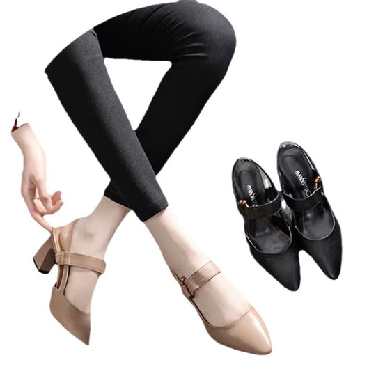 Damen Slingback-Pumps mit elegantem spitzen Design und komfortablem Blockabsatz EB