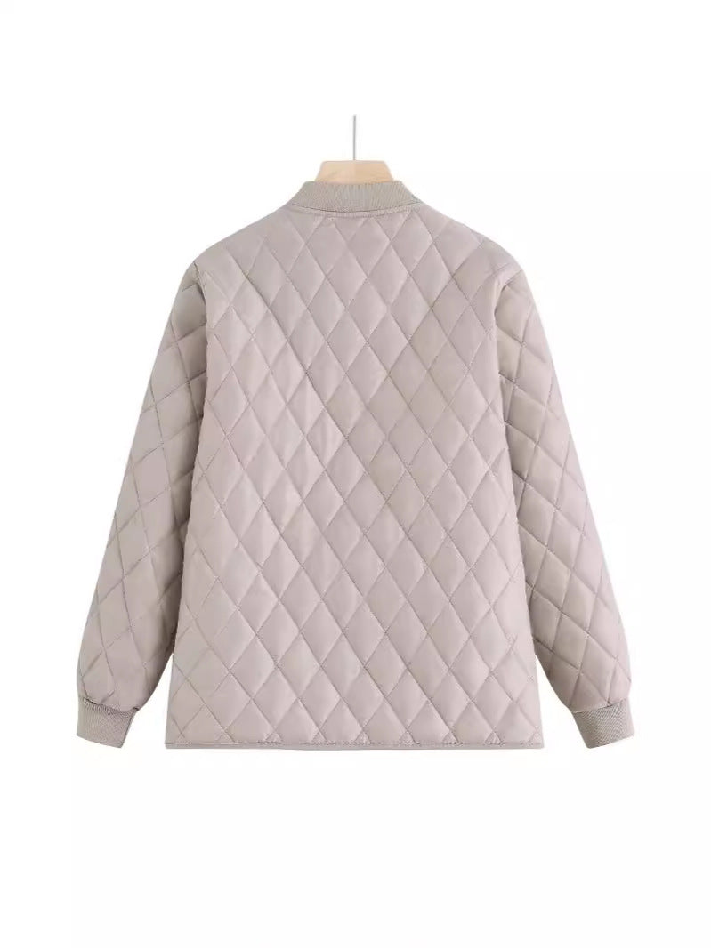 Damen gesteppte Übergangsjacke mit praktischen Taschen und modernem Schnitt EB