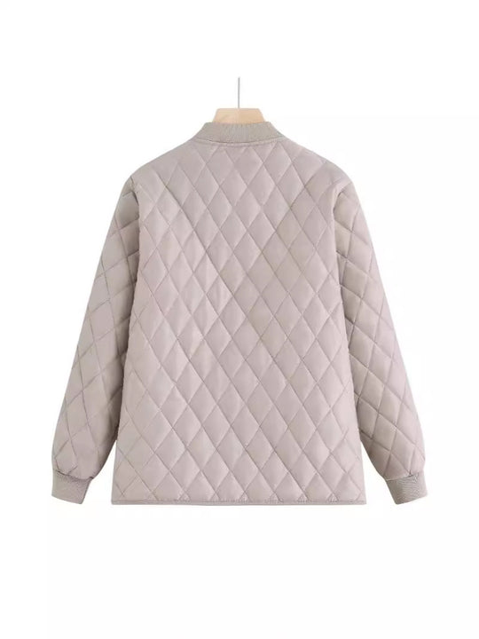 Damen gesteppte Übergangsjacke mit praktischen Taschen und modernem Schnitt EB