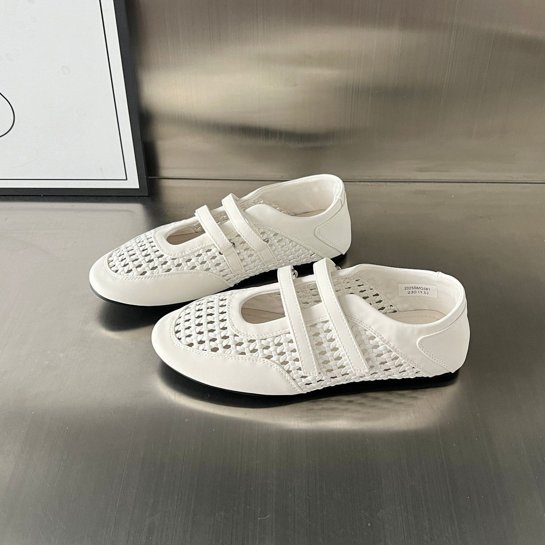 Damen Bequeme Sandalen mit atmungsaktiver Netzstruktur und verstellbarem Riemen EB