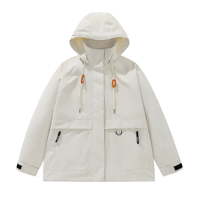 Herren funktionale Freizeitjacke mit verstellbarem Kapuzenkragen und großen Taschen EB