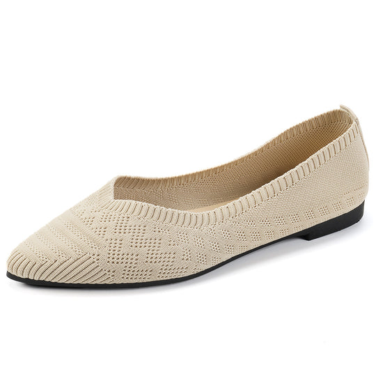 Damen Ballerinas mit kreativem Hahnentrittmuster und flexiblem Fußbett EB