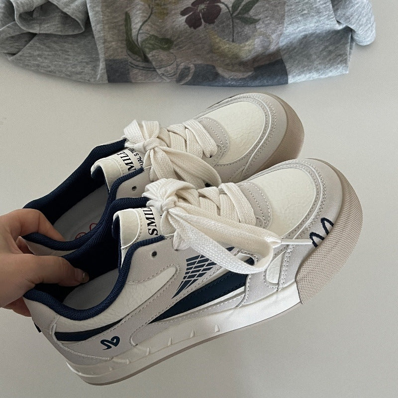 Damen modische Sneaker mit bequemer Schnürung EB