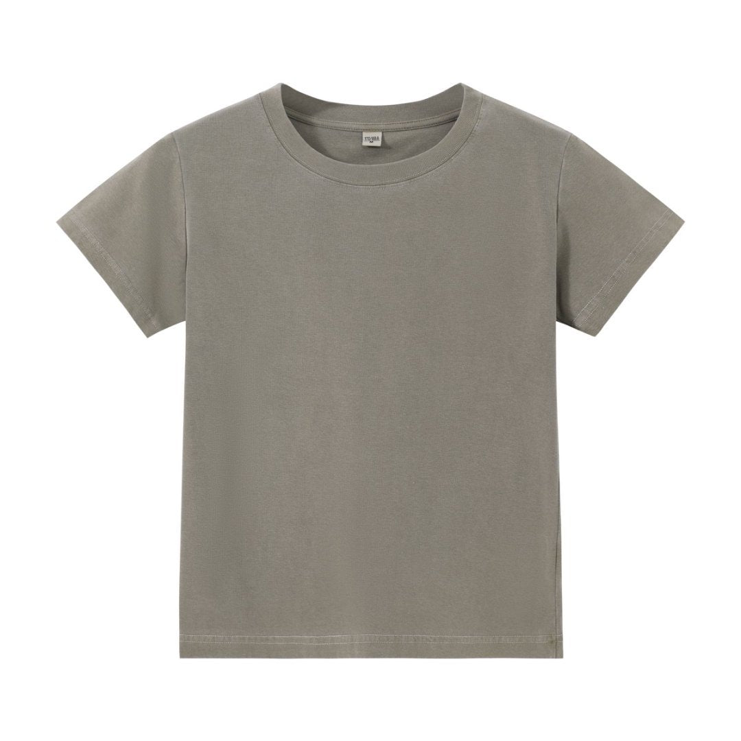 EB | Schillerndes altes kurzes T-Shirt mit Färbung