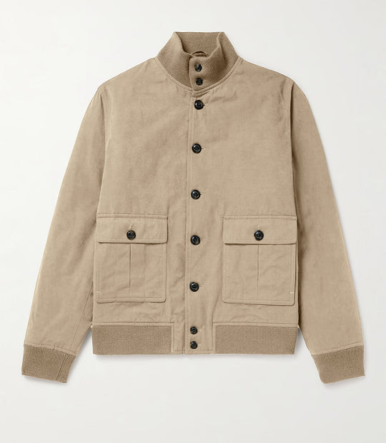 Herren modische Wildlederjacke mit strukturiertem Design EB