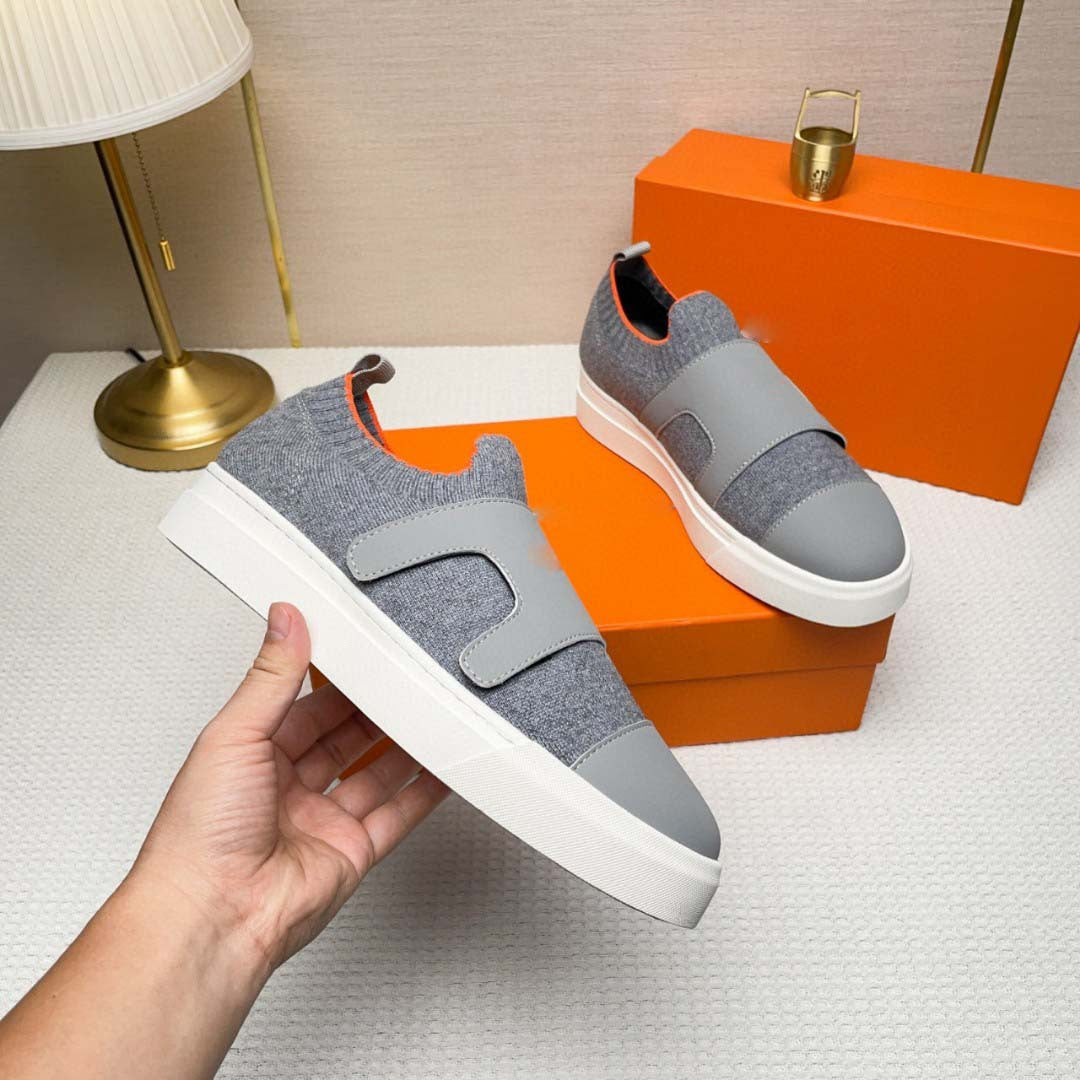 Damen Sportliche Slip-On Sneakers mit elastischem Verschluss und atmungsaktiver Oberfläche EB