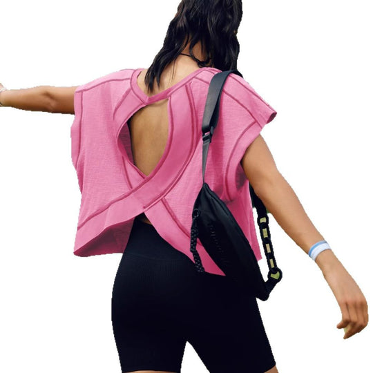 Damen modernes Cut-Out Oberteil EB