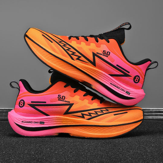 Unisex leichte Wettkampf-Laufschuhe mit reaktiver Dämpfung und sockenähnlichem Schaft EB