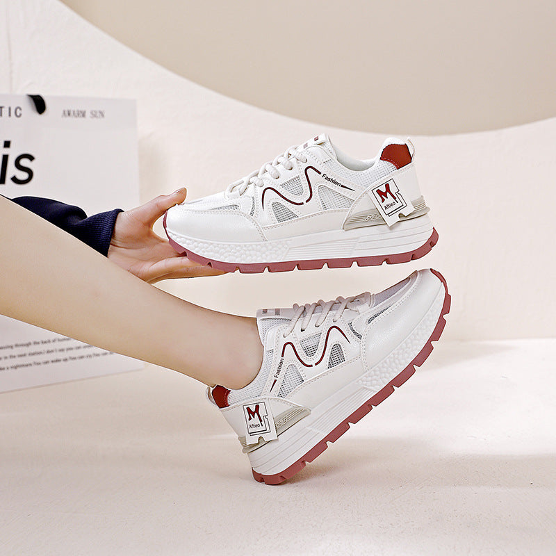 Damen Sportliche Lauf-Sneakers mit atmungsaktiver Mesh-Oberfläche und stabiler Sohle EB