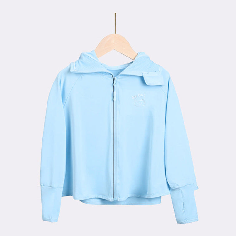 Mädchen leichte Sonnenjacke mit Kapuze EB