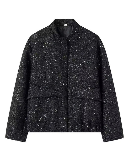 EB | Gold Pailletten Stehkragenjacke