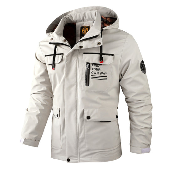 Herren nan urbaner Softshell-Parka mit verstellbarer Kapuze, Brustreißverschluss und thermischer Isolierung EB