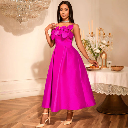 Damen A-Linien Kleid mit floralem Akzent EB