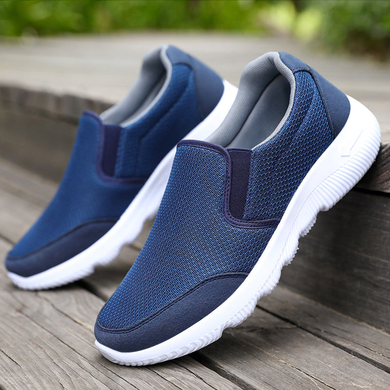 Damen Atmungsaktive Slip-On Freizeitschuhe mit elastischer Sohle EB