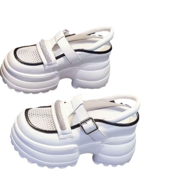 Damen Trendige Chunky Sandalen mit verstellbaren Riemen und dämpfender Sohle EB