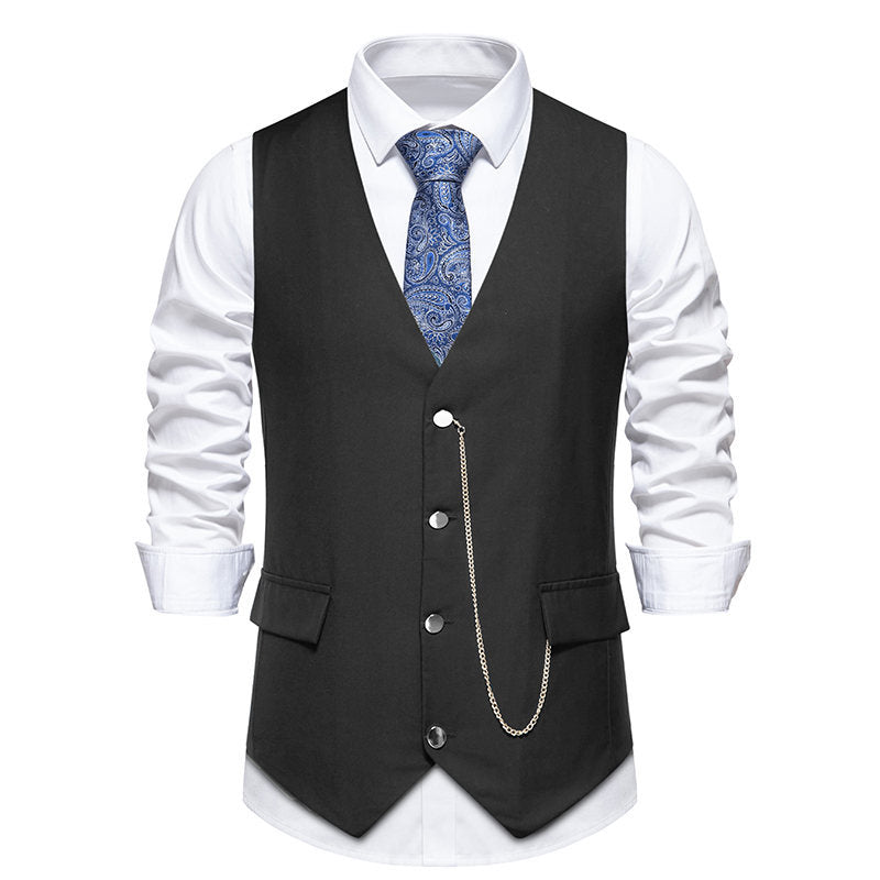 Herren elegante Weste mit feinen Details und modernen Akzenten EB