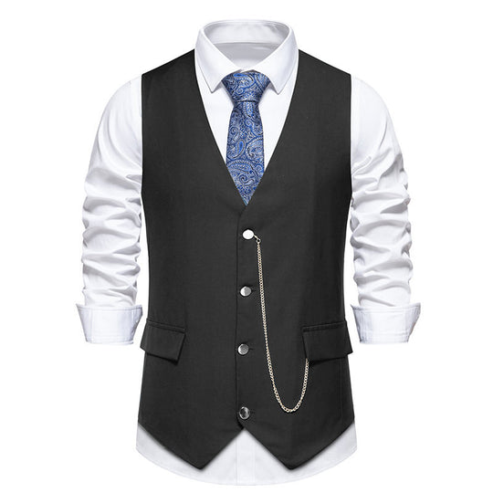 Herren elegante Weste mit feinen Details und modernen Akzenten EB