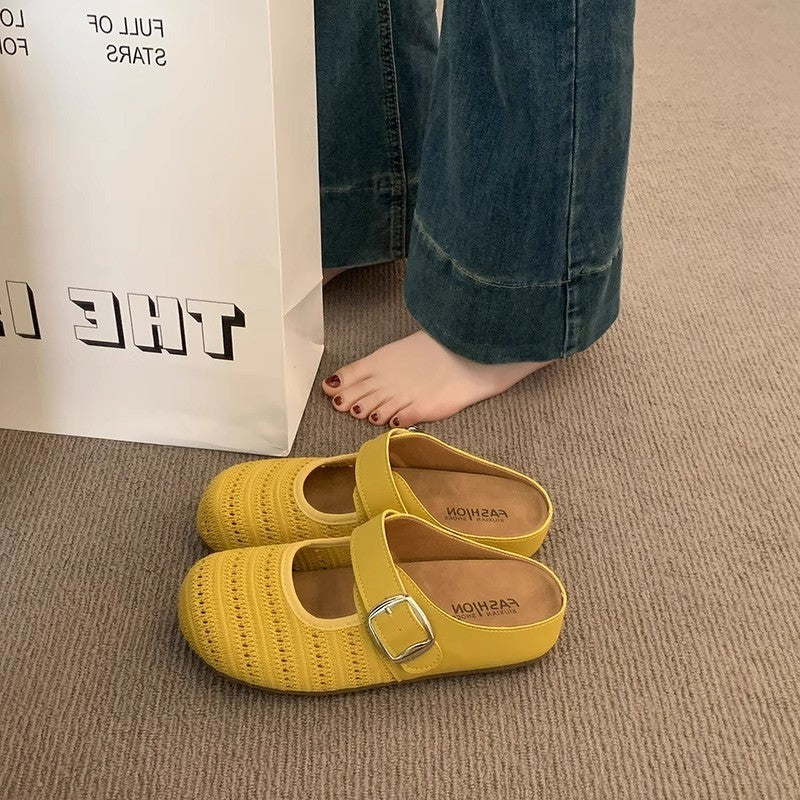 Damen Clogs mit modischem Riemen und atmungsaktiver Oberflächenstruktur EB