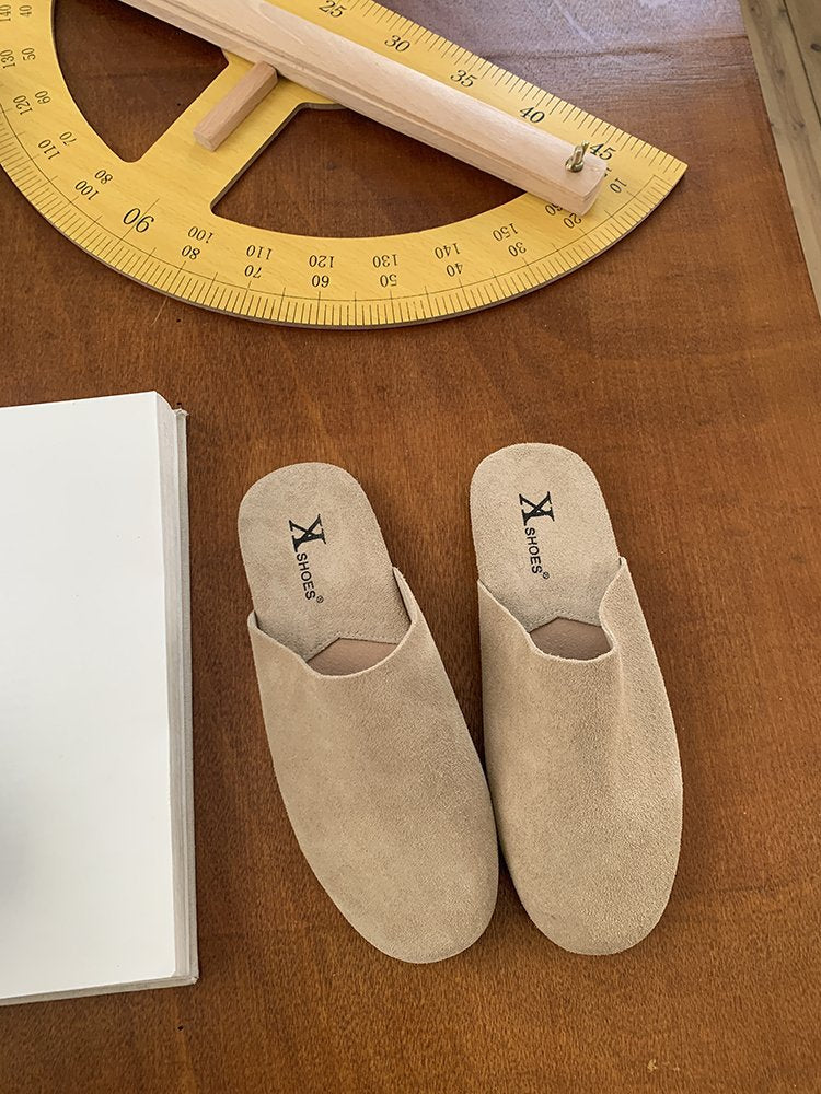 Damen Komfortable Slipper aus hochwertigem Wildleder EB