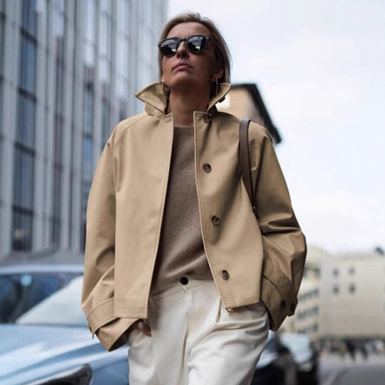 Damen Urbanistische Freizeitjacke mit hohem Kragen EB