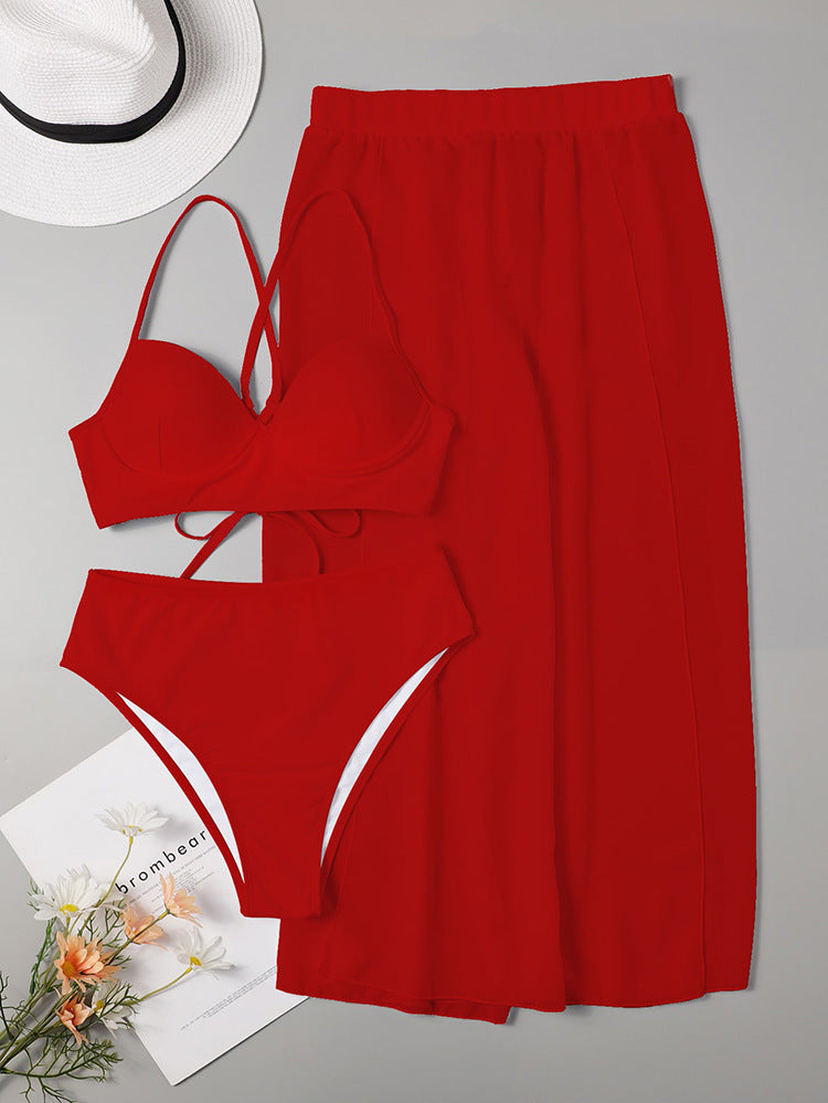Damen Bikiniset mit schwingendem Maxirock EB