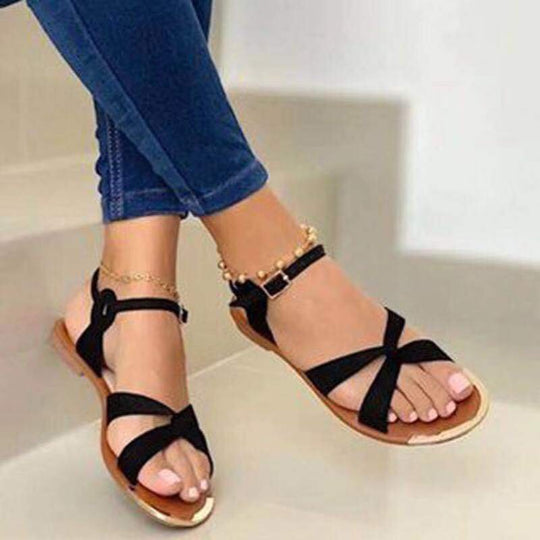 Damen elegante flache Sandalen EB