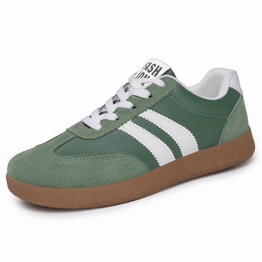 Herren nan retro Sneaker mit Velours- und Textilobermaterial, klassischer Drei-Streifen-Optik und profilierter Gumminsohle EB