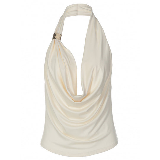 Damen Elegantes Spaghetti-Träger-Top mit raffiniertem Drapierungsdesign EB