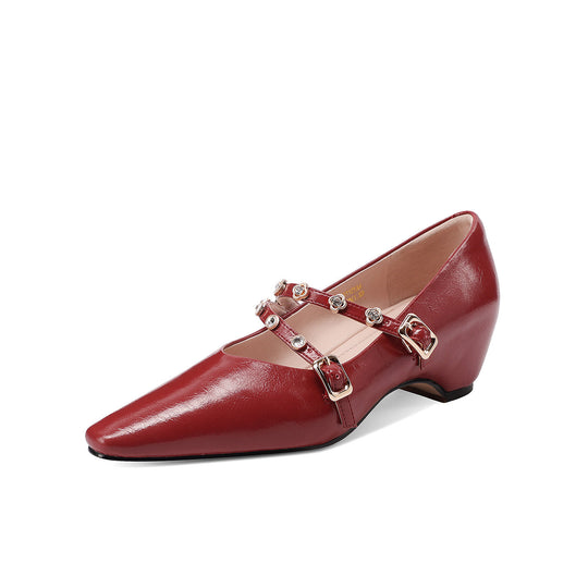 Damen elegante Slingback-Pumps mit funkelndem Riemen EB