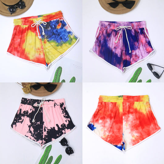 Damen lässige Badeshorts mit kreativem Farbverlauf EB