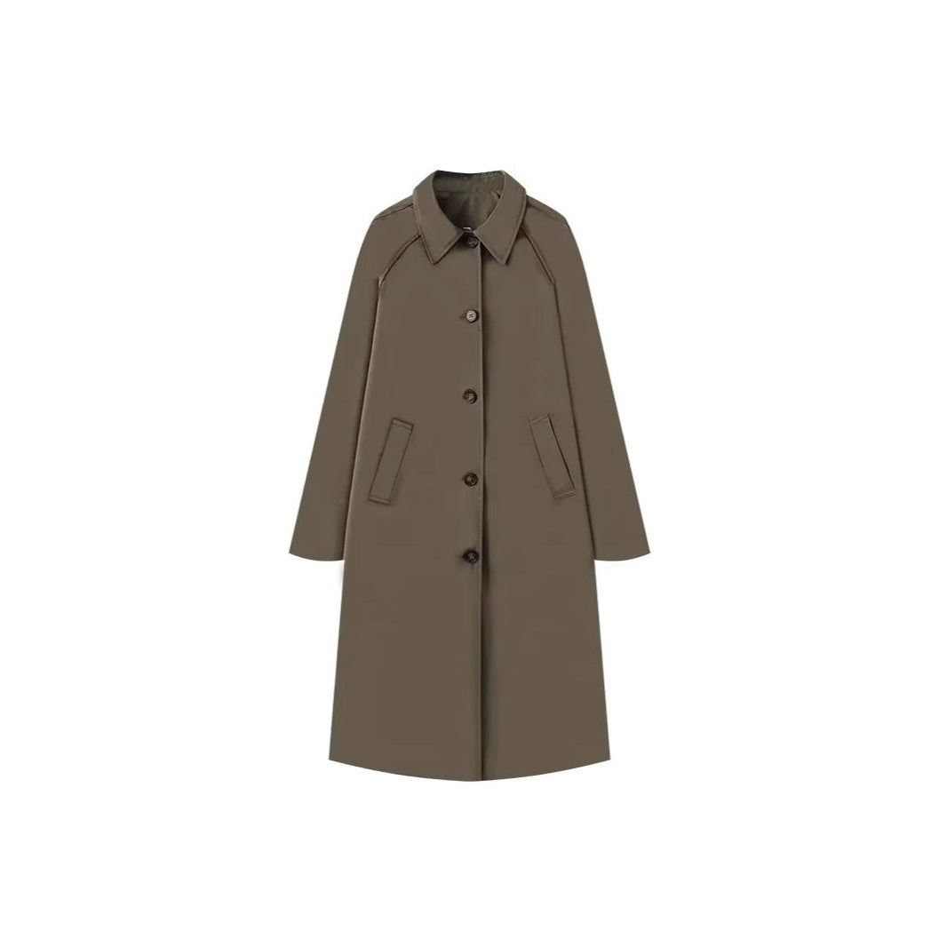 Damen modische Übergangsjacke mit elegantem Stehkragen und praktischen Knopfdetails EB