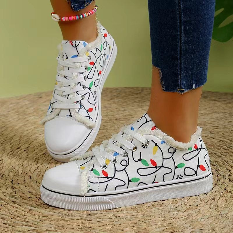Damen Freizeitschuhe mit verspieltem Motiv und gemütlicher Fleece-Innensohle EB