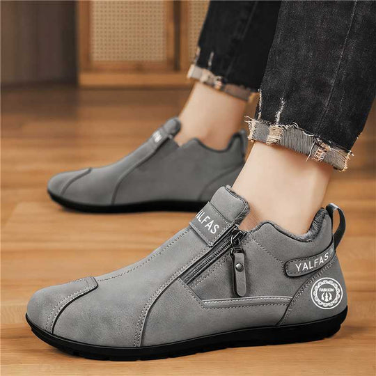 Herren Casual Stiefel mit praktischem Reißverschluss und rutschfester Sohle EB
