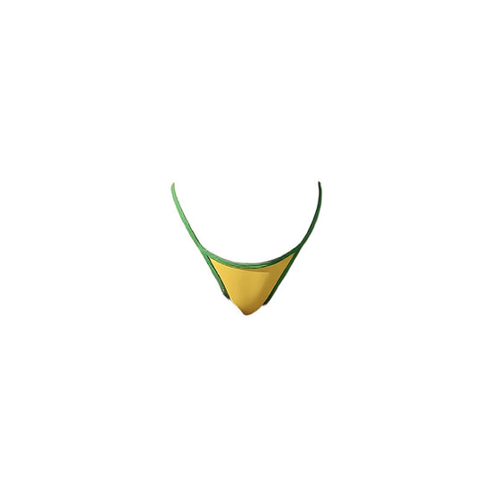 Damen Fabelhaftes Crop-Top mit brasilianischem Grafik-Design und passendem String-Tanga EB