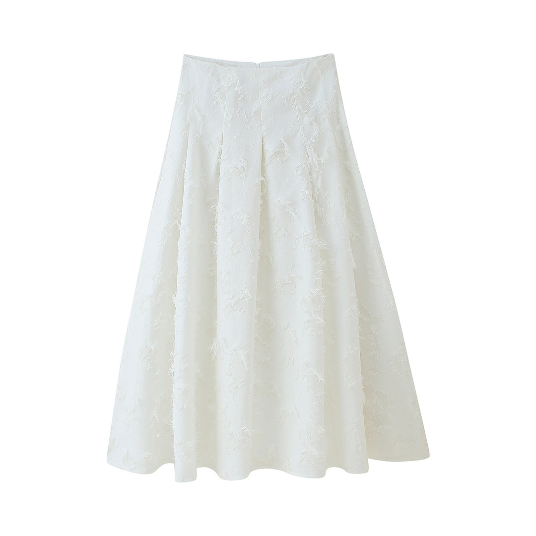 Damen Maxirock mit floralem Spitzenmuster und elegantem Ausfall EB