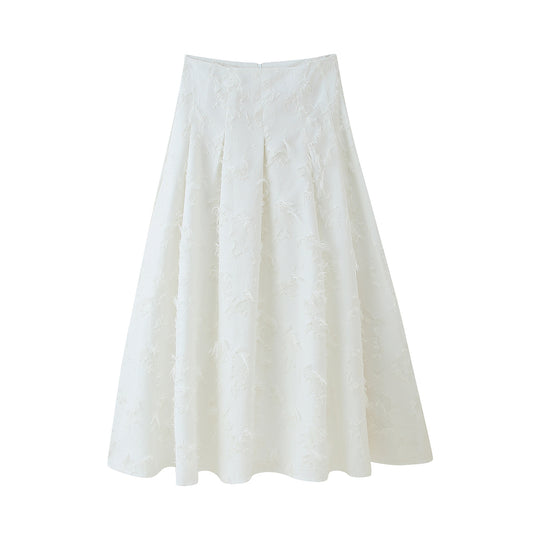 Damen Maxirock mit floralem Spitzenmuster und elegantem Ausfall EB