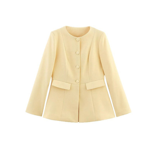 Damen moderne Blazerjacke mit strukturiertem Design EB