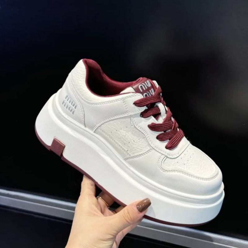 Damen Chunky Sneaker mit hoher Plattform und atmungsaktiver Obermaterialstruktur EB