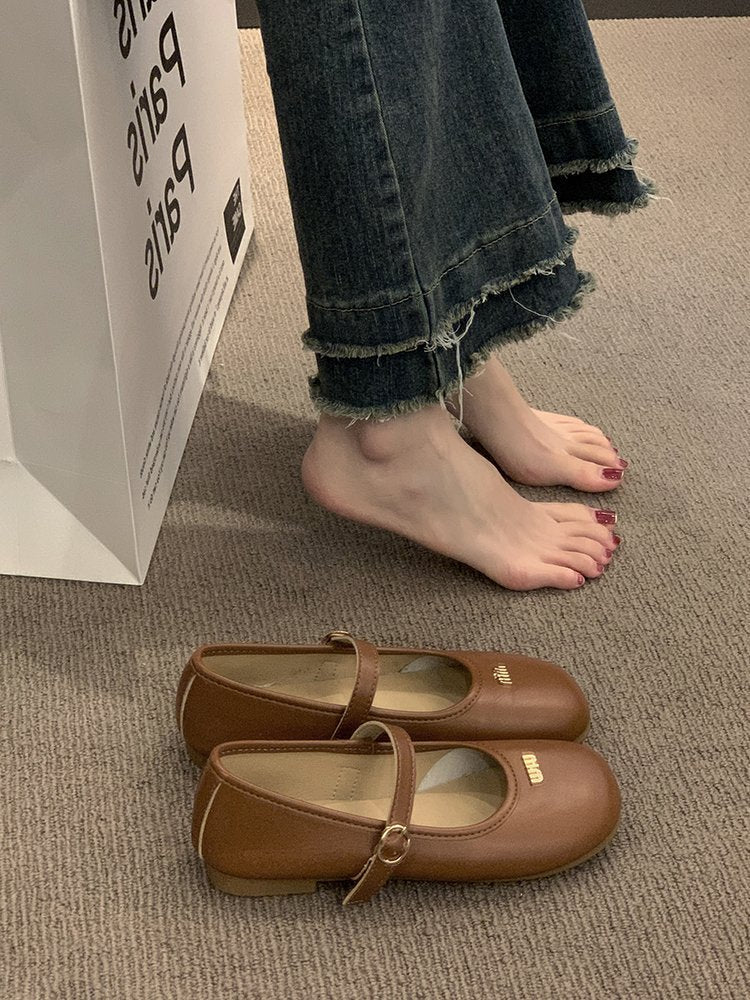 Damen Ballerinas mit modischer Schnallenverzierung und komfortabler Innensohle EB