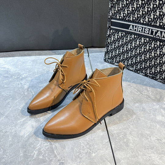 Damen elegante Stiefeletten mit spitzem Zehenbereich und hochwertigem EB