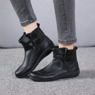 Damen Modische Winterstiefeletten mit praktischer Schnürung und rutschfester Sohle EB