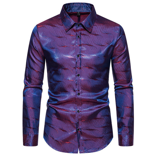 Herren Elegantes Hemd mit einzigartigem Strukturdesign EB