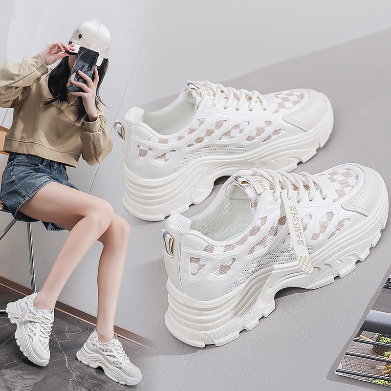 Damen Futuristische Lauf-Sneaker mit atmungsaktivem Mesh und gepolsterter Sohle EB
