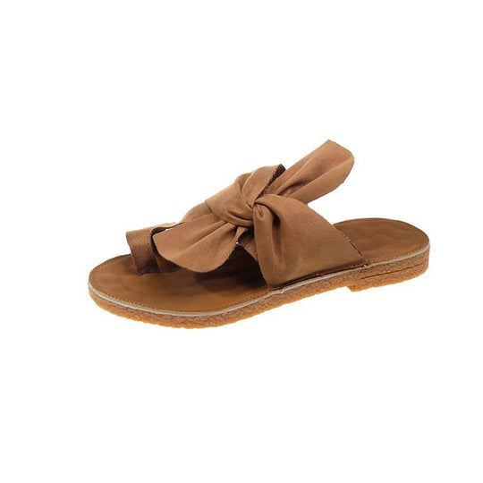 Damen Komfortable Badesandalen mit dekorativem Schleifen-Design EB