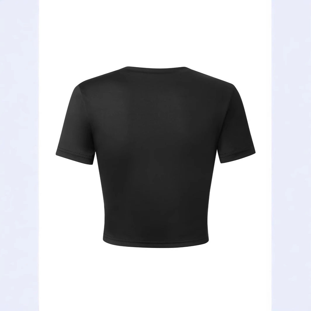 Damen Crop-Top mit auffälligem Schriftzug EB