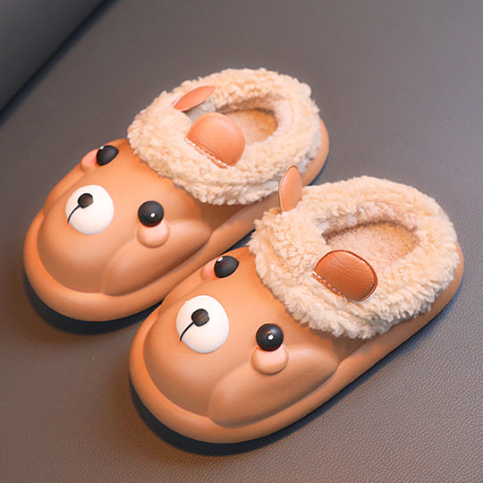Damen niedliche Plüsch-Hausschuhe mit tierischem Design EB