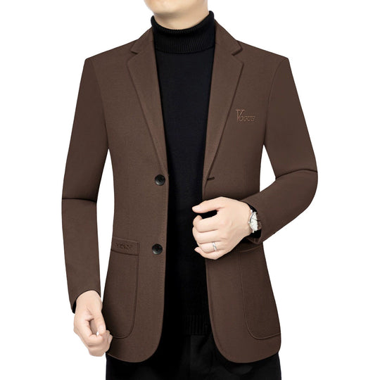 Herren Modernes Einreihiges City-Blazer mit aufgesetzten Taschen und leichter Halbfütterung EB